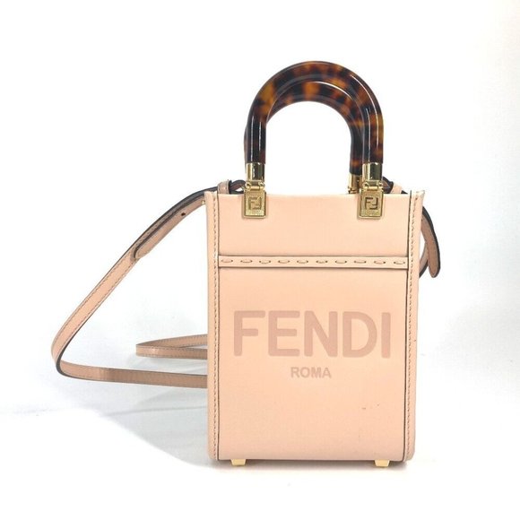 FENDI Shoulder Bag Crossbody bag Sunshine Shopper Small 2WAY Hand Bag - Picture 1 of 16